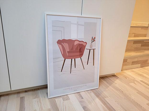 Grafisk plakat med stol
