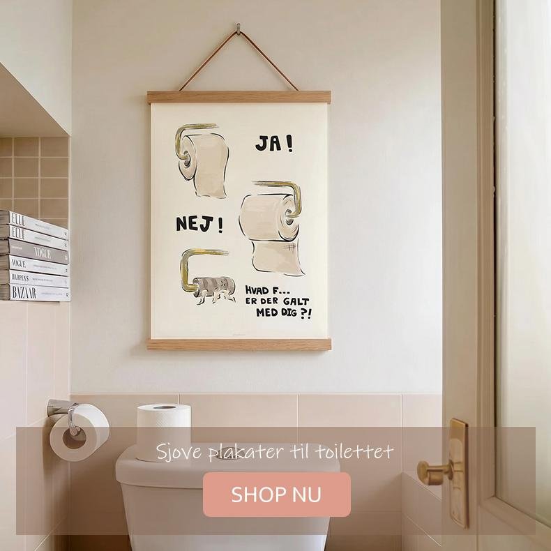 Sjove plakater til toilettet