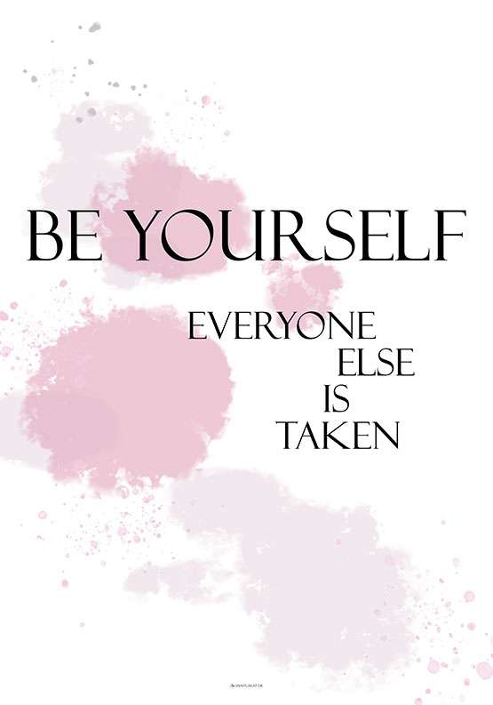 Be yourself plakat