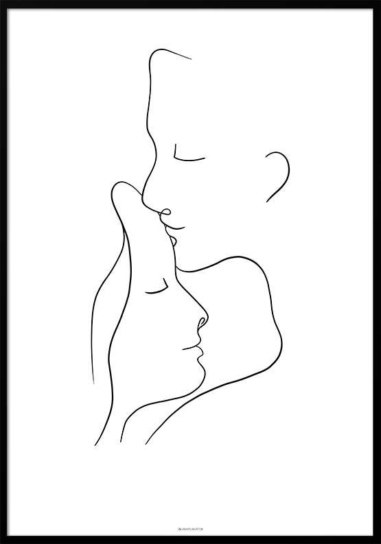 One line drawing - Caress