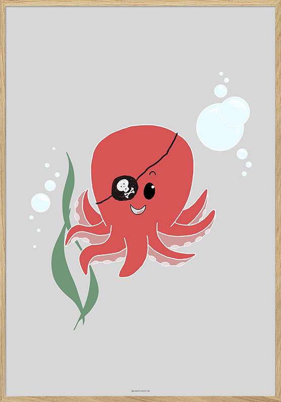 Plakat med sød blæksprutte