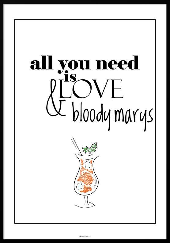 Billede af Drinks plakat - Bloody Mary