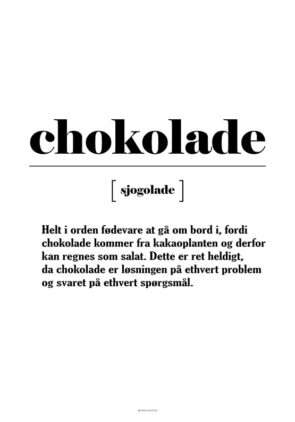 Chokolade definition