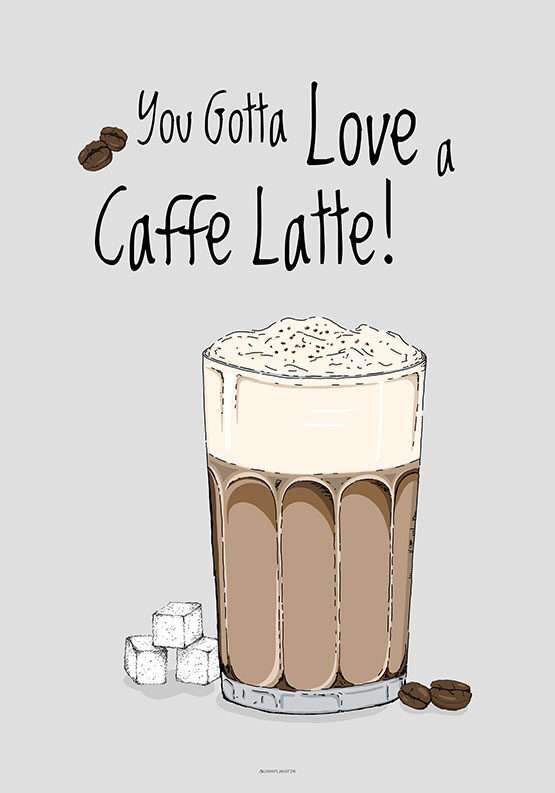 Kaffeplakat - Caffe Latte