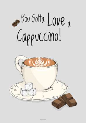 Kaffeplakat - Cappuccino