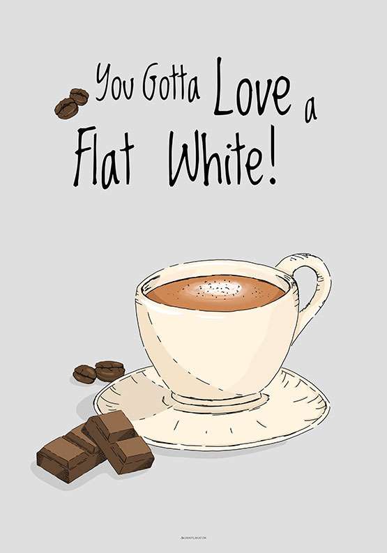 Kaffeplakat - Flat White
