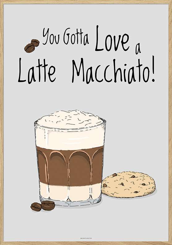 Kaffeplakat - Latte Macchiato