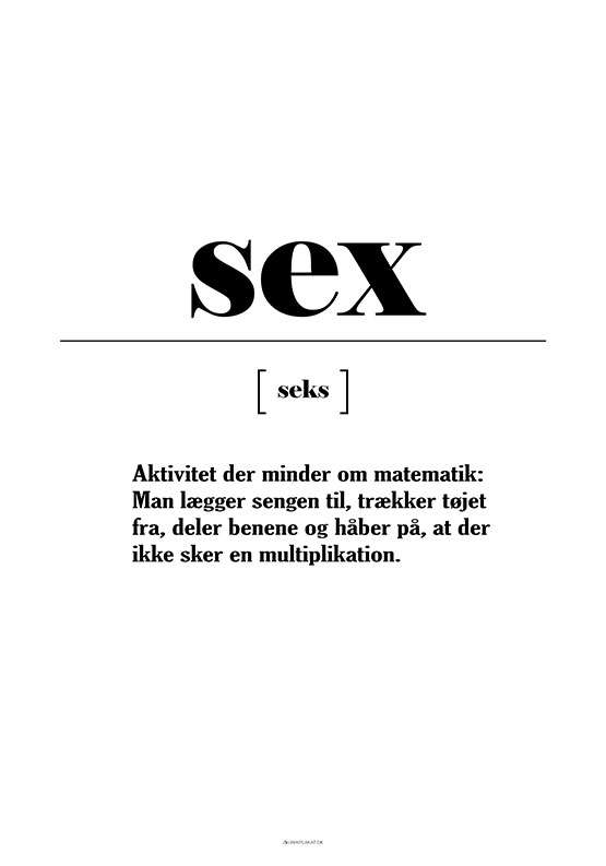 Plakat sjov sex definition Unik Plakat