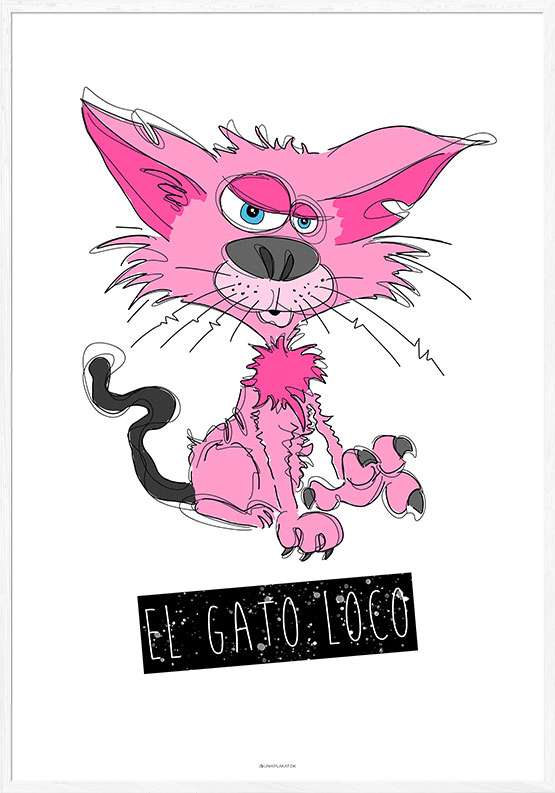 Farverige plakat - El Gato Loco