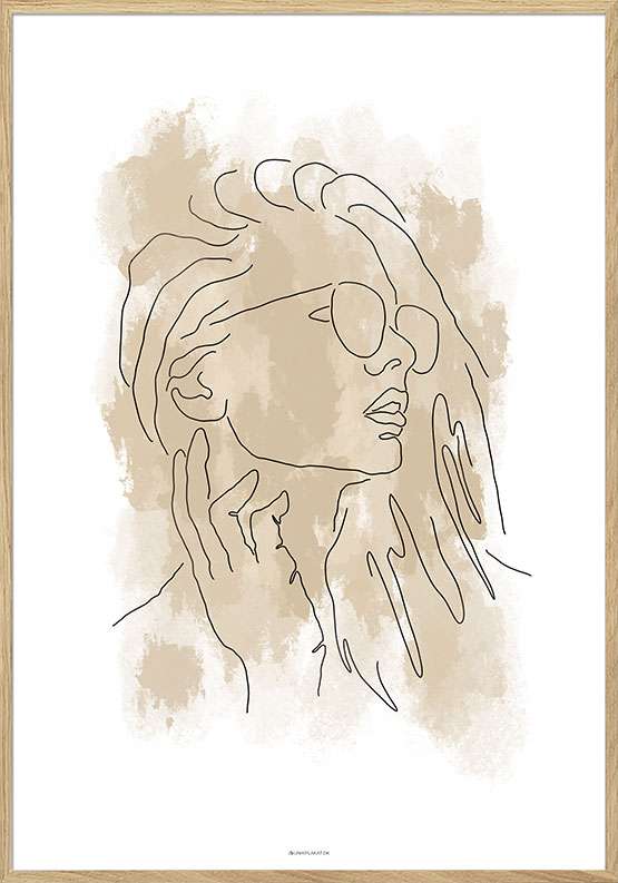 Kunstplakat – Woman in beige no. 2