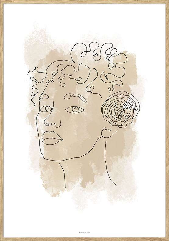 Kunstplakat – Woman in beige no. 3