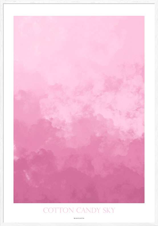Cotton Candy Sky – Pragtfuld pink og lidt “skyet” plakat