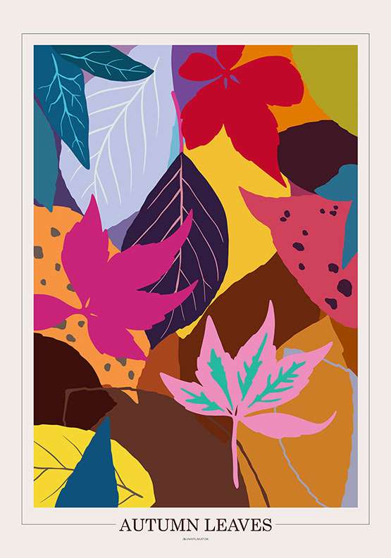 Plakat med efterårsblade