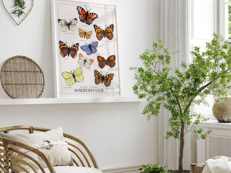 Plakat med sommerfugle