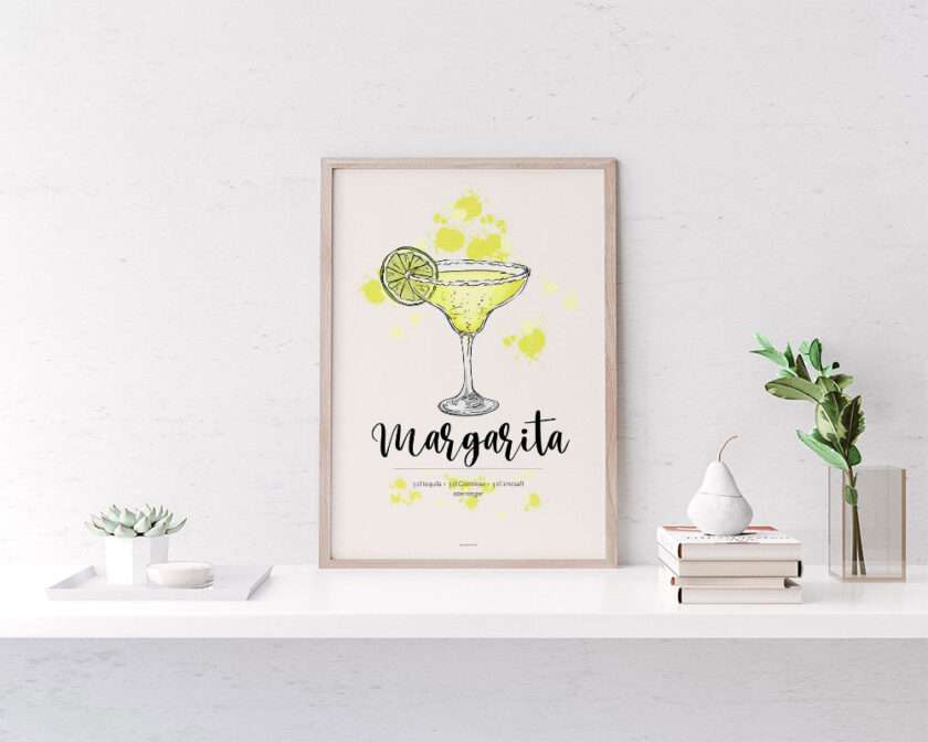 Margarita opskrift plakat