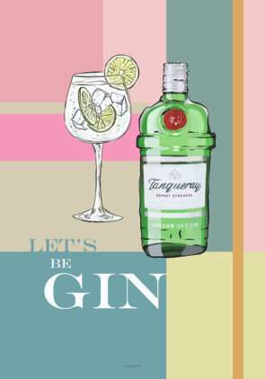 Gin og Tonic plakat - Let's be gin