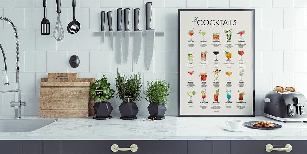 Køkken - Drinks plakat