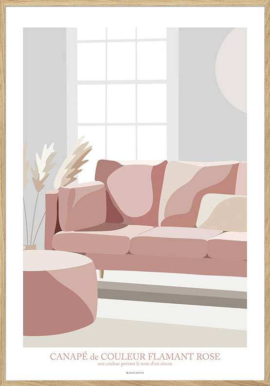 Grafisk plakat med sofa