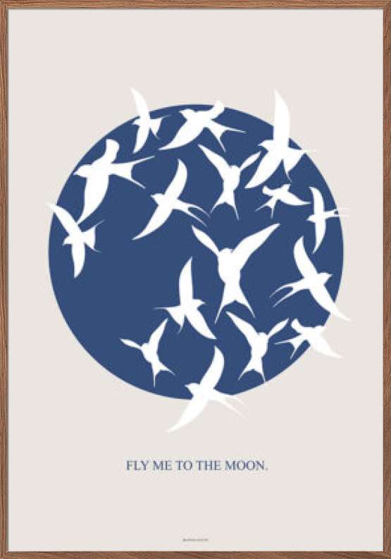 Fly me to the moon - Grafisk plakat