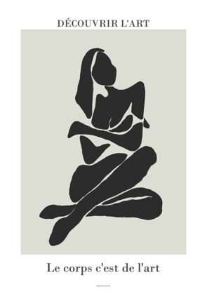 Kvindesilhuet - Kunstplakat