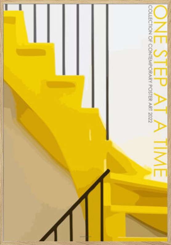 Den gule trappe - Grafisk plakat