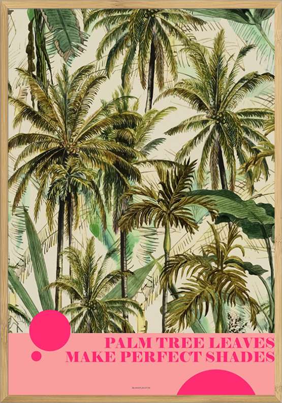 I skyggen af et palmetræ - Grafisk plakat
