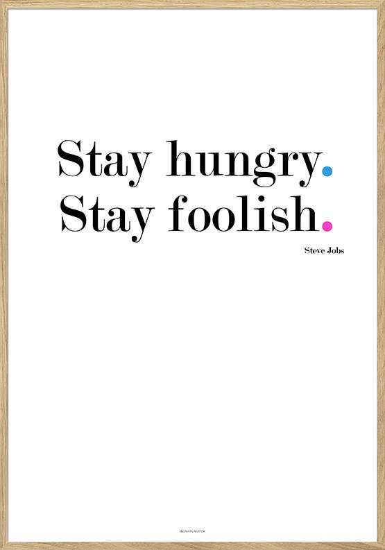 Plakat med Steve Jobs citat