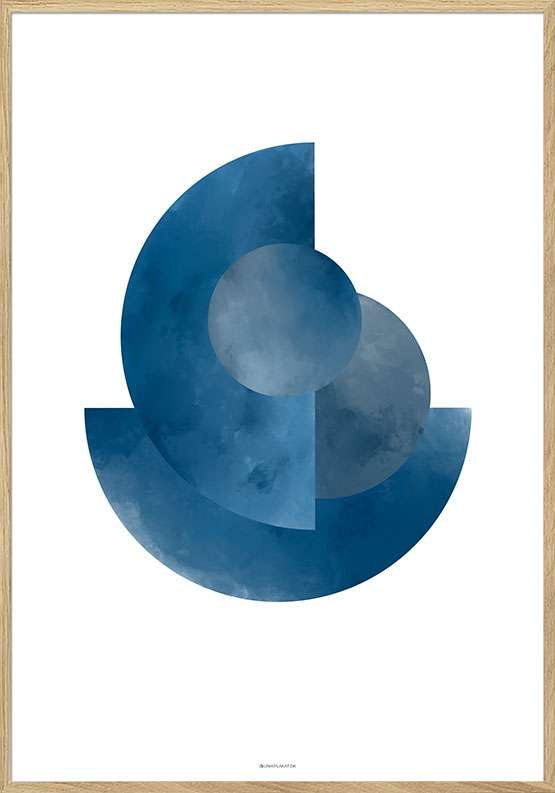 Blue Hemispheres - kunstplakat