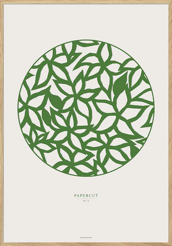 Papercut plakat no. 3 grøn