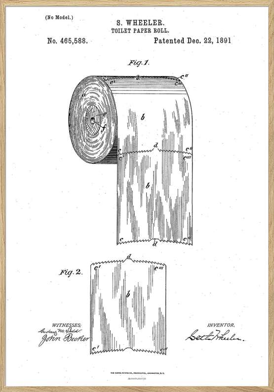 Toiletpapir plakat - Patenttegning af toiletrulle
