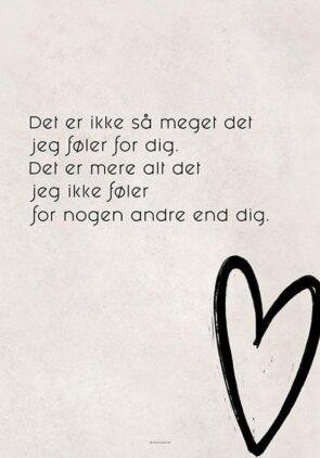 Sødt kærlighedscitat - Det er ikke det | Unik Plakat