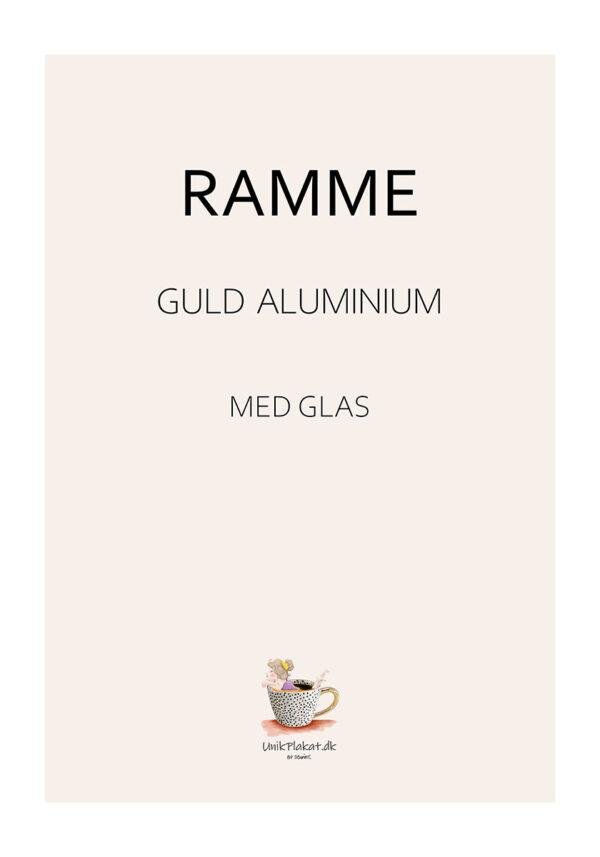 Plakatramme guld – kvalitetsramme af aluminium