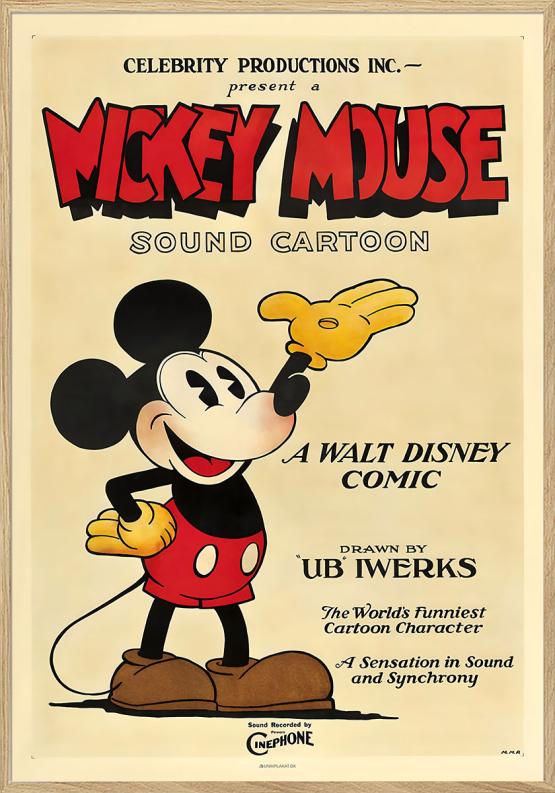 Mickey Mouse filmplakat fra 1928