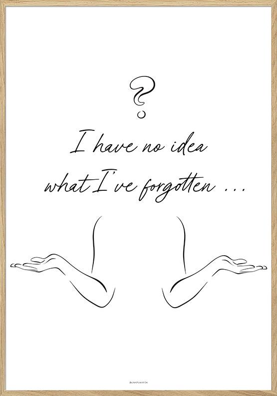 I have no idea - Citatplakat