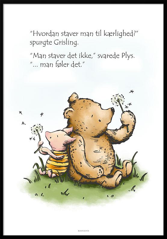 Peter Plys plakat - Stave til kærlighed