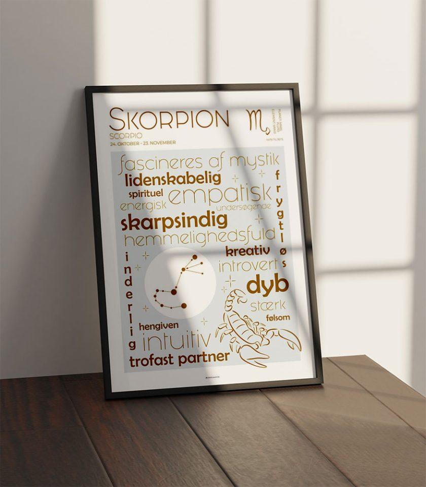 Stjernetegn plakat skorpion