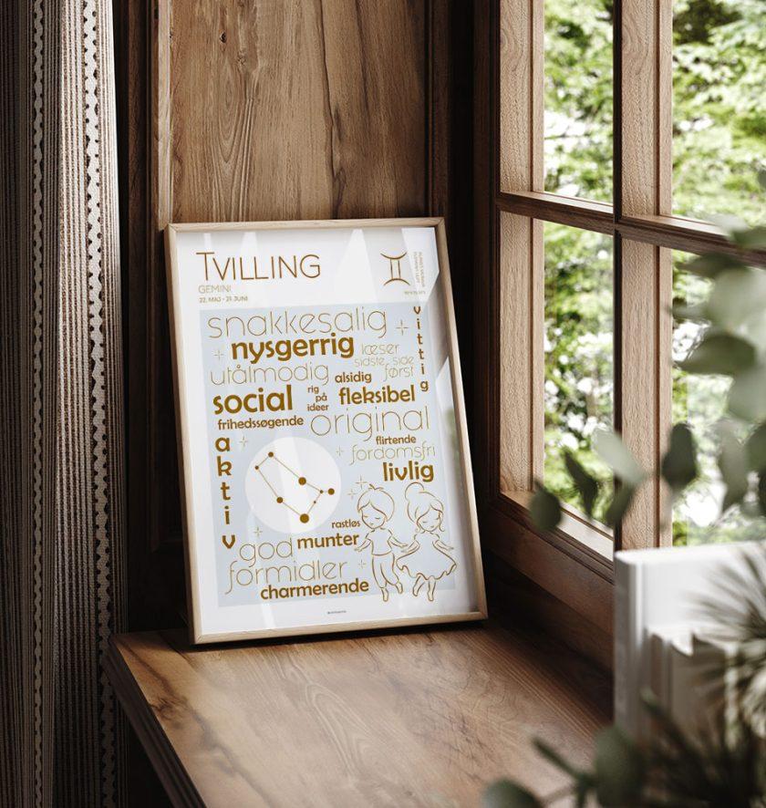 Stjernetegn plakat tvilling