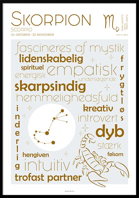 Stjernetegnplakat skorpionen