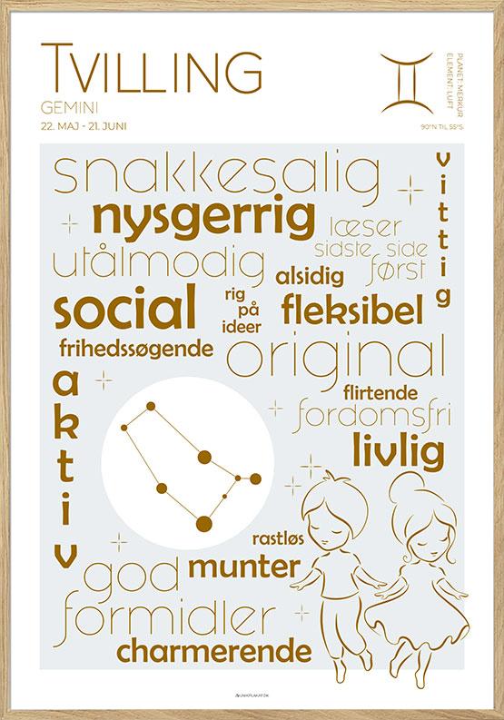 Stjernetegnplakat tvillingen