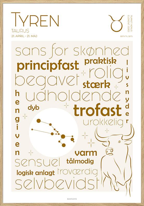 Stjernetegnplakat tyren