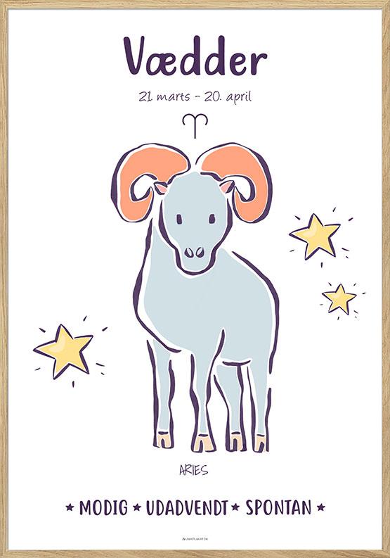 Vædder stjernetegn plakat