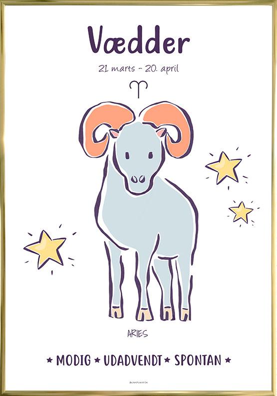 Vædder stjernetegn plakat