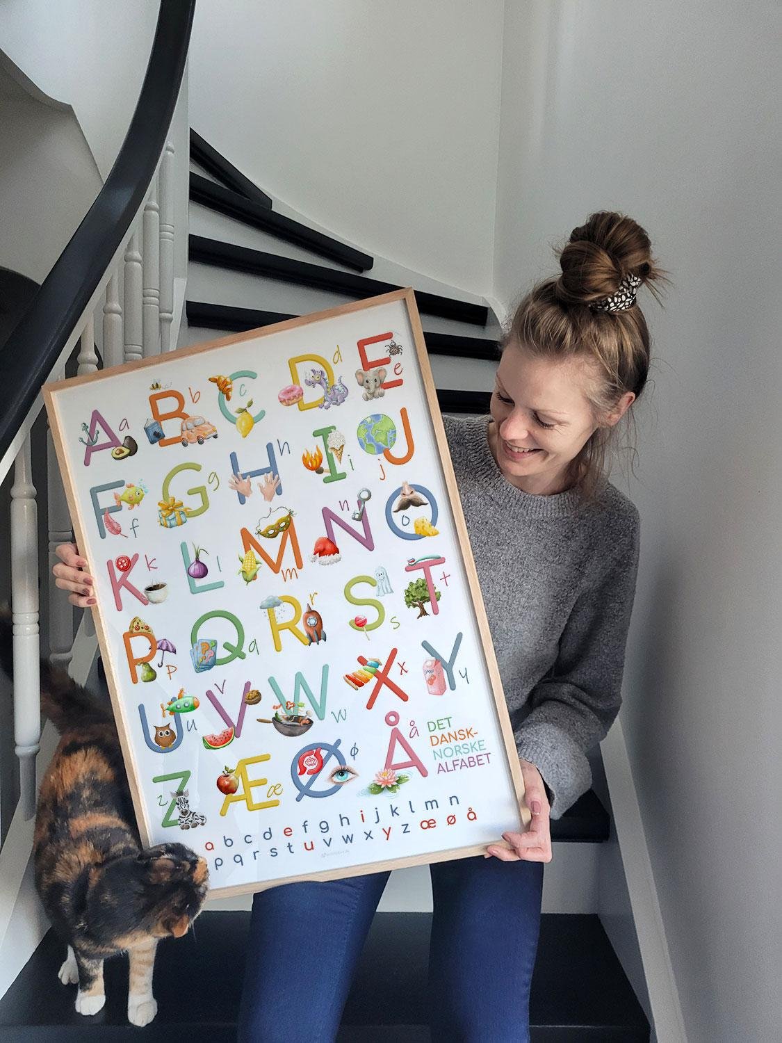 ABC plakat - Plakat med bogstaver og illustrationer