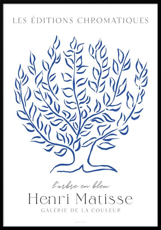 Henri Matisse plakat - L'abre en bleu