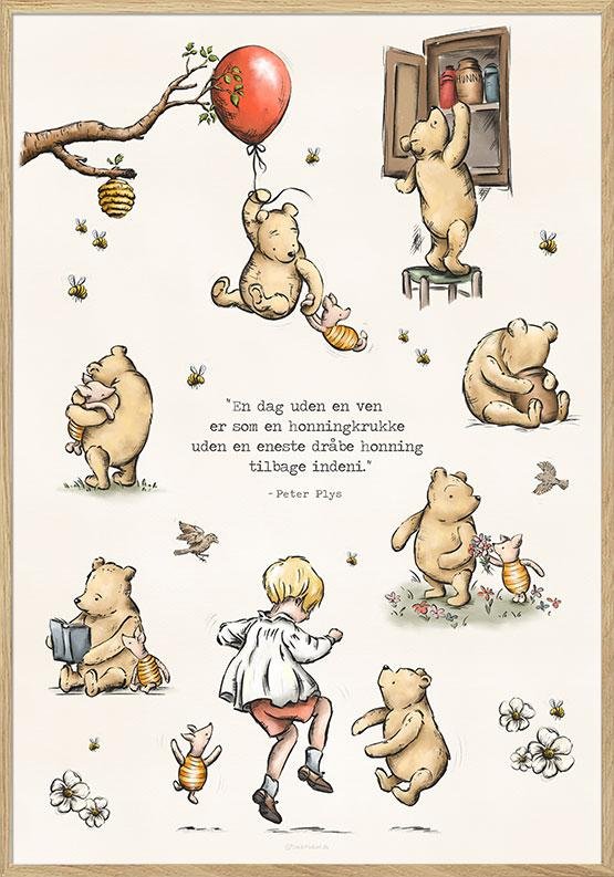 Peter Plys plakat - En dag uden venner