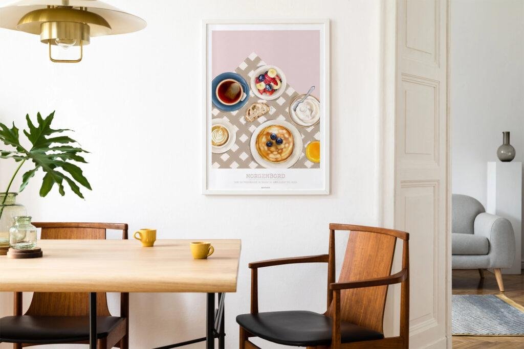 Morgenmad plakat – Hyggelig plakat med morgenbord