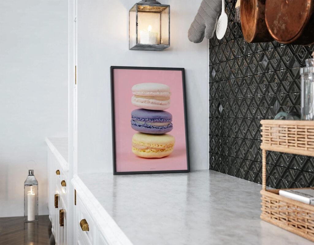 Plakat med macarons – Me and my macarons