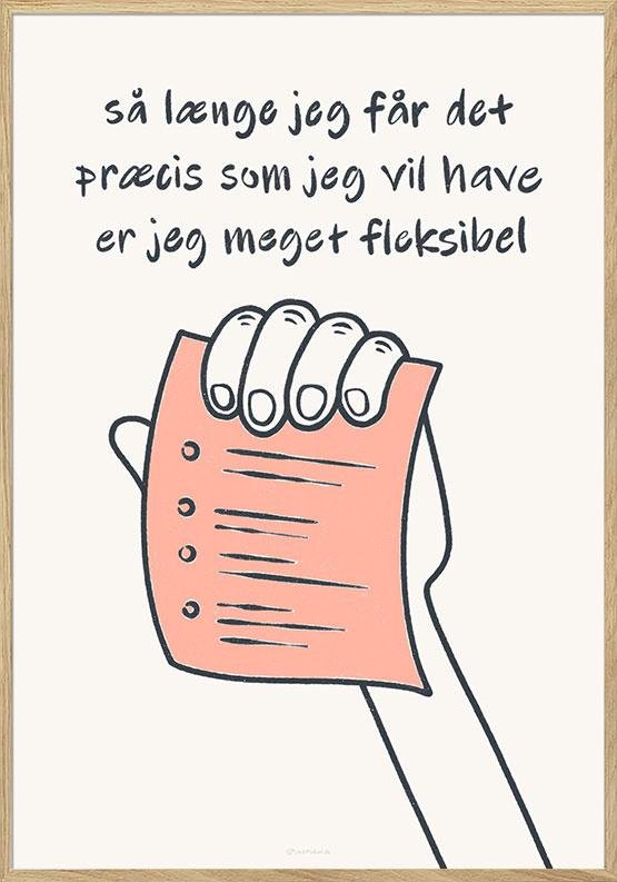 Sjov plakat med tekst - Meget fleksibel