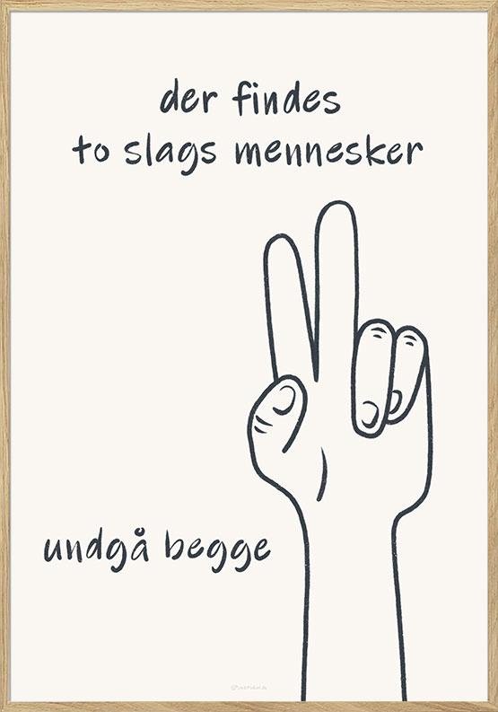 Sjov citatplakat - To slags mennesker