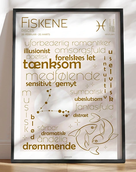 Plakat stjernetegn fisk